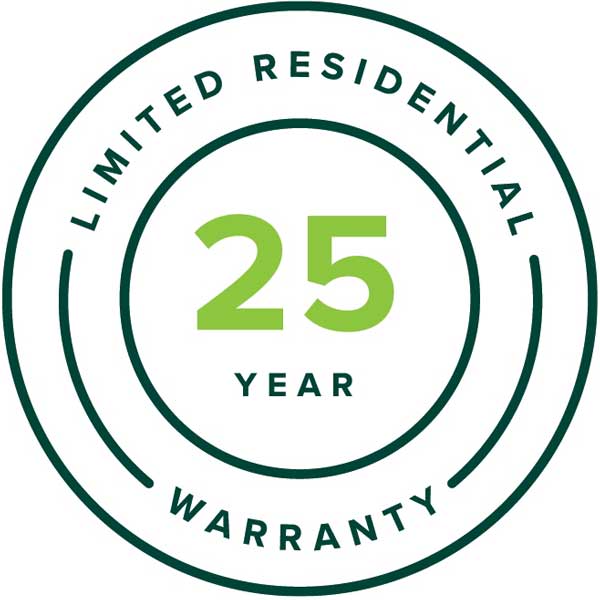 Trex Limited 25 year residential warranty seal