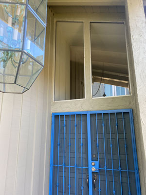 front door and window before