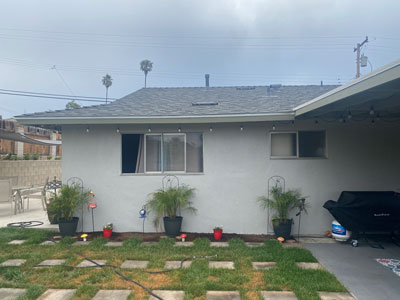 windows side of house before